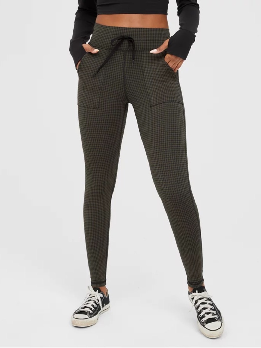 OFFLINE By Aerie Mini Houndstooth Drawcord Legging